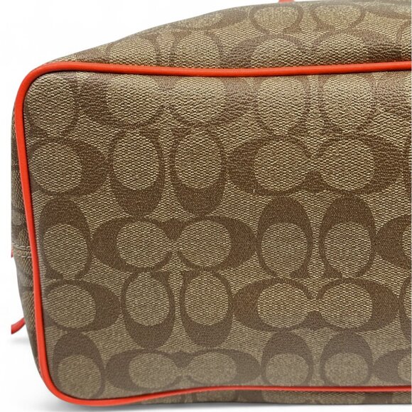 Coach Signature Coated Canvas Drawstring Carryall Bag - Picture 12 of 16